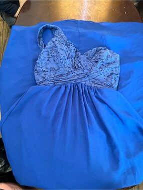Christina Wu Celebration Royal Blue Dress with Sweetheart Bodice
